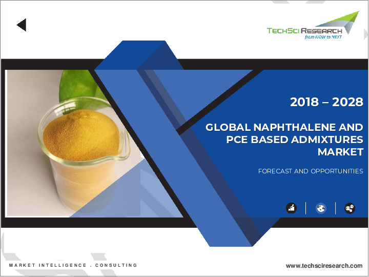 表紙：ナフタレン・PCEベース混和剤市場 - 世界の産業規模、シェア、動向、機会、予測、2018～2028年、タイプ別、用途別、地域別
