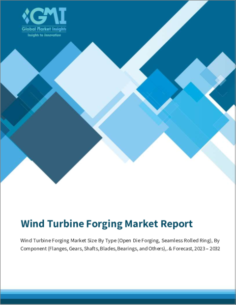 表紙：風力タービン鍛造の市場規模：タイプ別、コンポーネント別、産業分析レポート、世界予測、2023-2032年