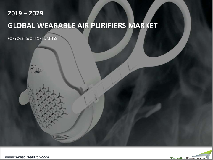 表紙：ウェアラブル空気清浄機市場- 世界の産業ポテンシャル、動向、機会、予測、2018-2028年