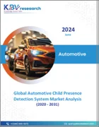 表紙：自動車用幼児置き去り検知システムの世界市場：規模、シェア、動向分析レポート（販売チャネル別、タイプ別、地域別の展望と予測、2024年-2031年）