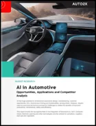 表紙：自動車におけるAI市場：機会、用途、競合分析