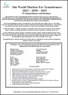 表紙：変圧器の世界市場 (2023-2028-2033年)：第8回年次レポート&データベース