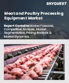 表紙：食肉および家禽加工機器市場規模、シェア、成長分析：タイプ別、肉の種類別、製品タイプ別、地域別 - 産業予測 2025～2032年