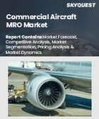 表紙：民間航空機MRO市場規模、シェア、成長分析：MROタイプ別、航空機タイプ別、メンテナンスタイプ別、サービスタイプ別、エンドユーザー別、地域別 - 産業予測 2025～2032年