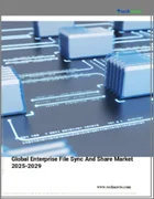 表紙：世界の企業向けファイル同期・共有市場2025-2029