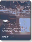 表紙：放電加工機（EDM）の世界市場（2025年）- 製品、エンドユーザー、競合企業：2024年～2030年の分析と予測