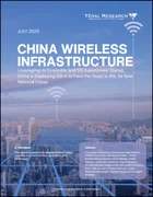 表紙：中国のワイヤレスインフラ (2025年7月)： 中国は経済および5Gの超大国としての地位を活かし、国家の新たな重点分野である6Gへの道を切り開くため、5G-A (5G-Advanced) を展開中