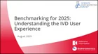 表紙：2025年に向けたベンチマーキング：IVDのユーザーエクスペリエンスを理解する