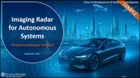表紙：自律システム向けイメージングレーダーの特許情勢の分析（2025年）