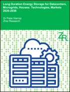 表紙：データセンター、マイクログリッド、住宅向けLDES (長期間エネルギー貯蔵)：技術動向・市場の展望 (2026-2036年)