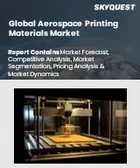 表紙：航空宇宙用印刷材料市場規模、シェア、および成長分析：提供別、材料タイプ別、プリンター技術別、用途別、業界別、地域別－業界予測 2026-2033年
