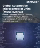 表紙：自動車用マイクロコントローラユニット（MCU）市場の規模、シェア、成長分析：ビットサイズ別、車両タイプ別、技術別、用途別、地域別－業界予測（2026～2033年）