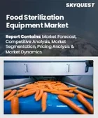 表紙：食品殺菌装置市場規模、シェア、成長分析：プロセス別、技術別、用途別、最終用途別、地域別－業界予測2026-2033年