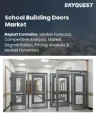 表紙：学校用建物のドア市場規模、シェア、および成長分析：製品タイプ別、使用材料別、設置タイプ別、技術別、用途分野別、エンドユーザー別、販売チャネル別、地域別- 業界予測2026-2033年