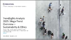 表紙：メガトレンドの概要 - サステナビリティと倫理：TrendSights Analysis（2025年）