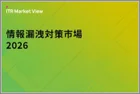 表紙：ITR Market View：情報漏洩対策市場2026