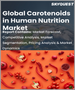表紙：人間栄養向けカロテノイドの世界市場 (2022-2028年)：タイプ (アスタキサンチン・ベータカロテン)・用途 (栄養補助食品・機能性栄養) 別の規模・シェア・成長分析・予測