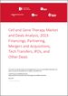 表紙：細胞・遺伝子治療市場と取引分析（2023年）：資金調達、提携、M&A、技術移転、IPO、その他の取引