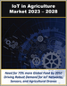 表紙：農業におけるIoT市場：技術別、自動化別（ロボット、ドローン、スマート機器）、センサータイプ別、ハードウェア別、ソフトウェア別、ソリューション別（2023年～2028年）