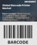 表紙：バーコードプリンター市場規模、シェア、および成長分析：プリンタータイプ別、印刷技術別、用途別、地域別- 業界予測、2026年～2033年
