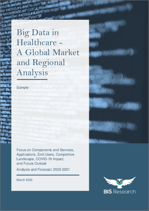 表紙：ヘルスケア向けビッグデータの世界市場 (2022年～2031年)：コンポーネントおよびサービス・用途・エンドユーザー別の分析・予測・競合環境・COVID-19の影響・将来の展望