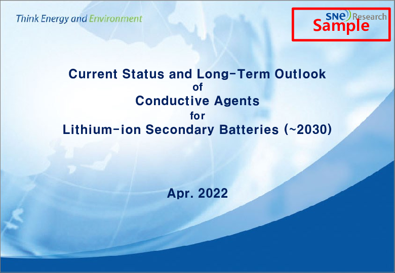 表紙：リチウムイオン二次電池用導電助剤の世界市場 - 現状と長期的な見通し（2030年まで）