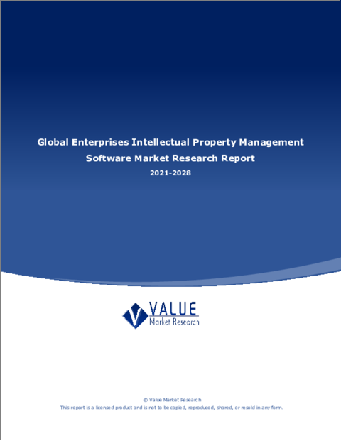 表紙：企業向け知的財産管理ソフトウェアの世界市場：業界分析、規模、シェア、成長、動向、予測（2022年～2028年）