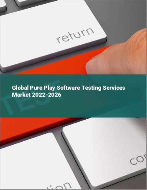 表紙：ピュアプレイ・ソフトウェア試験サービスの世界市場：2022年～2026年