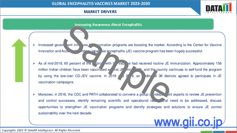サンプル2：脳炎ワクチンの世界市場 - 2022年～2029年
