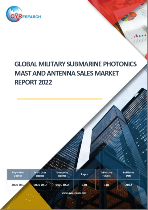 表紙：潜水艦用フォトニクスマスト・アンテナの世界市場：販売分析 (2022年)