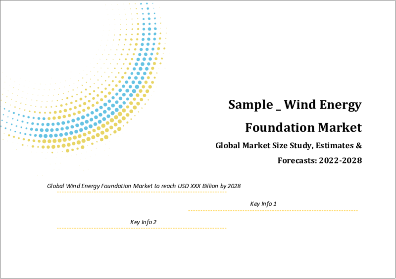 表紙：風力発電用基礎の世界市場（2022年～2028年）：設置場所別、地域別の市場規模調査と予測