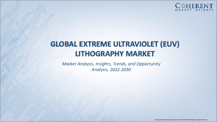 表紙：極端紫外線（EUV）リソグラフィの世界市場：装置別、エンドユーザー別（垂直統合型デバイスメーカー、ファウンドリ、その他）、地域別 - 規模、シェア、見通し、機会分析（2022年～2028年）