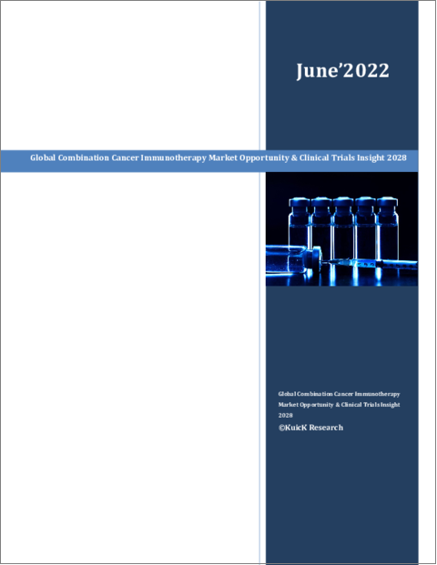 表紙：癌の併用免疫療法の世界市場：市場の機会と臨床試験に関する洞察（2028年）