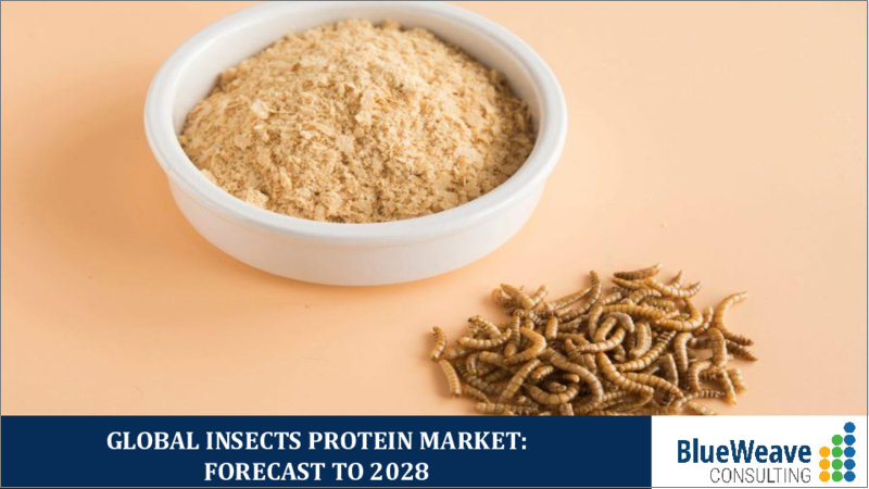 表紙：昆虫タンパク質の世界市場：タイプ別、エンドユーザー別、地域別、動向分析、競合市場シェアおよび予測（2018年～2028年）