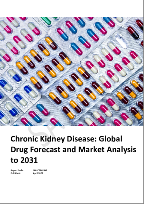 表紙：慢性腎臓病の市場規模および動向レポート（疫学およびパイプライン分析、競合評価、アンメットニーズ、臨床試験戦略、予測を含む）、2021年～2031年