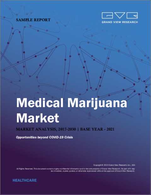表紙：医療用大麻の世界市場規模、シェア、動向分析：製品タイプ別、用途別、地域別のセグメント予測（2022年～2030年）