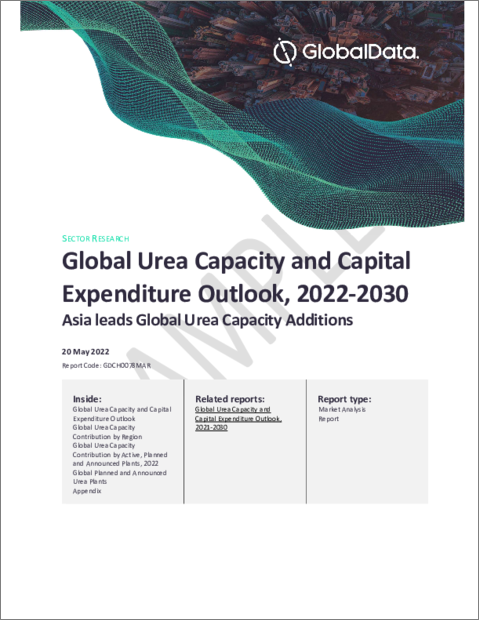 表紙：尿素の世界市場：生産能力と設備投資（CapEx）予測-地域別、上位国・企業、原料、主要計画・発表済みプロジェクト（2022～2030年）