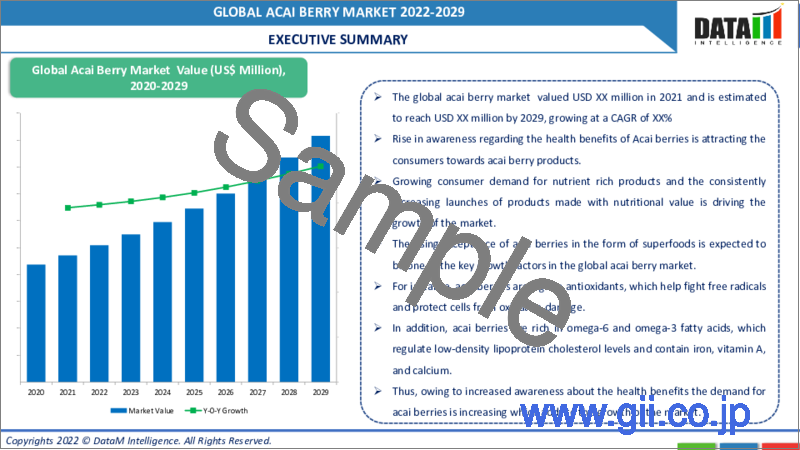 サンプル2：アサイーベリーの世界市場（2022年～2029年）