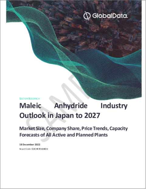 表紙：日本の無水マレイン酸（MA）業界の展望（～2026年）- 市場規模、企業シェア、価格動向、稼働中・計画中の全プラントの生産能力の予測