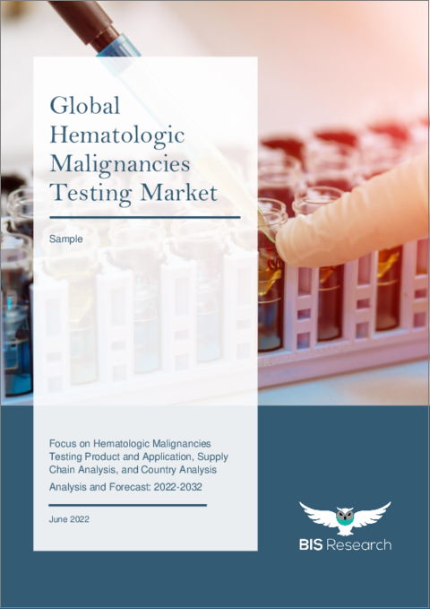 表紙：血液悪性腫瘍検査の世界市場 (2022-2032年)：検査製品・用途・国別の分析・予測・サプライチェーン分析