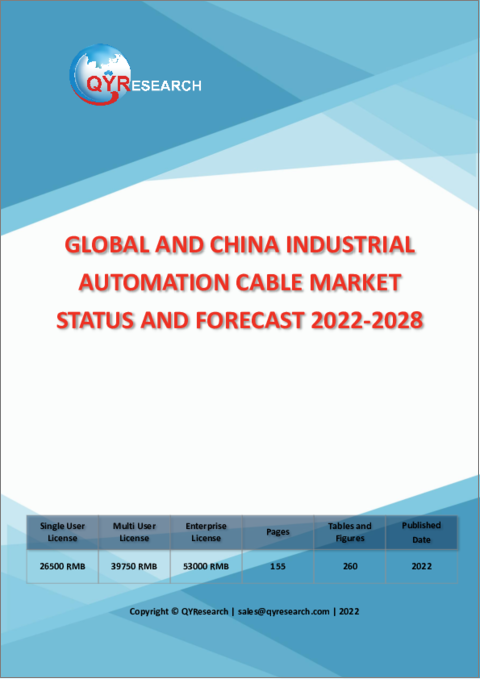 表紙：産業用オートメーションケーブルの世界市場・中国市場 - 市場状況・予測：2022年～2028年