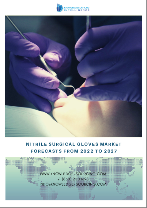 表紙：手術用ニトリル手袋の世界市場 - 2022年～2027年の予測
