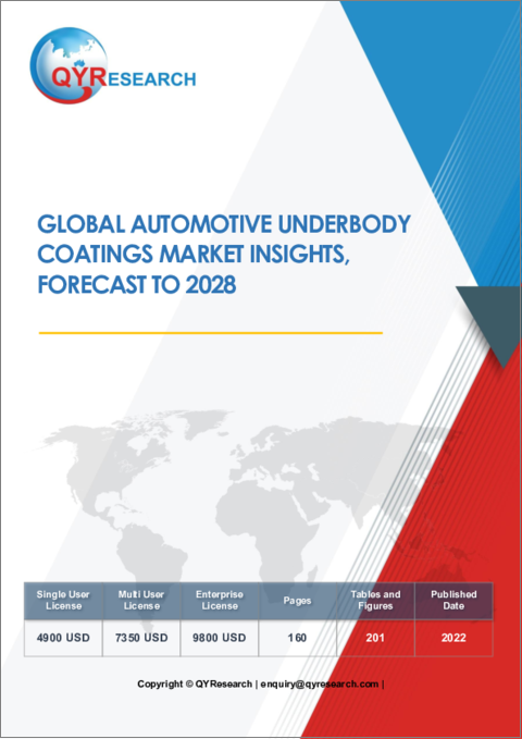 表紙：自動車用アンダーボディコーティングの世界市場：考察と予測 (2028年まで)