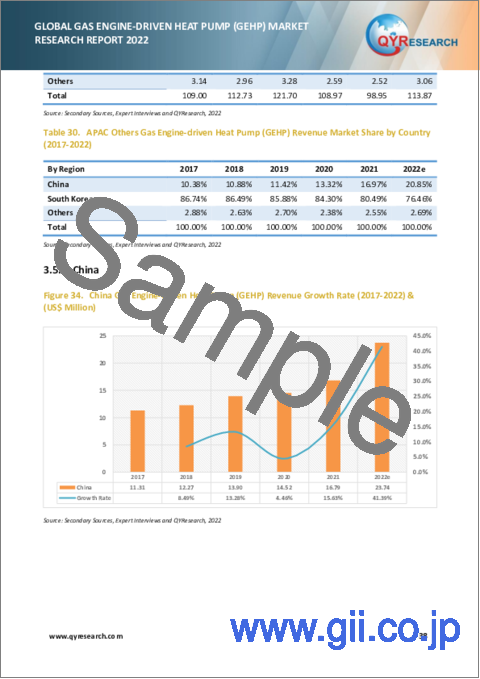 サンプル2：ガスエンジン駆動ヒートポンプ (GEHP) の世界市場の分析 (2022年)