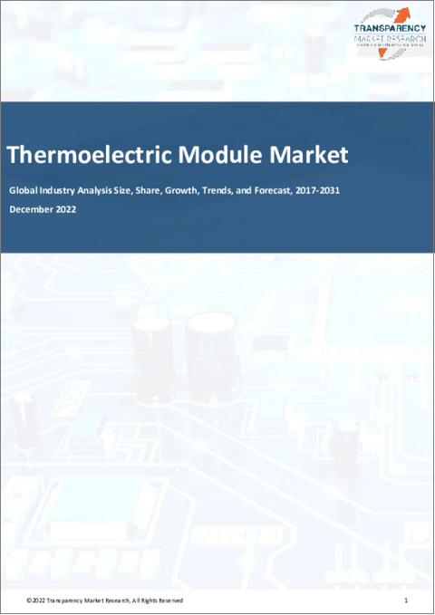 表紙：熱電モジュールの世界市場 - 業界分析、規模、シェア、成長、動向、予測（2022年～2031年）
