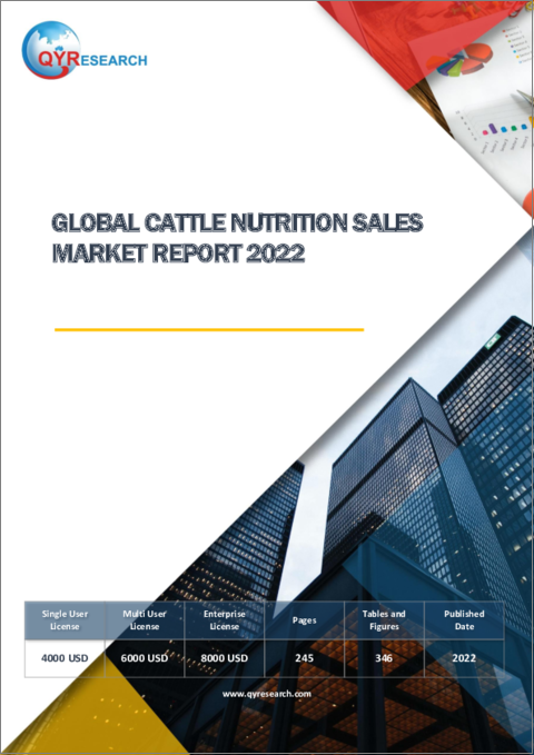 表紙：牛用栄養剤の世界販売市場（2022年）