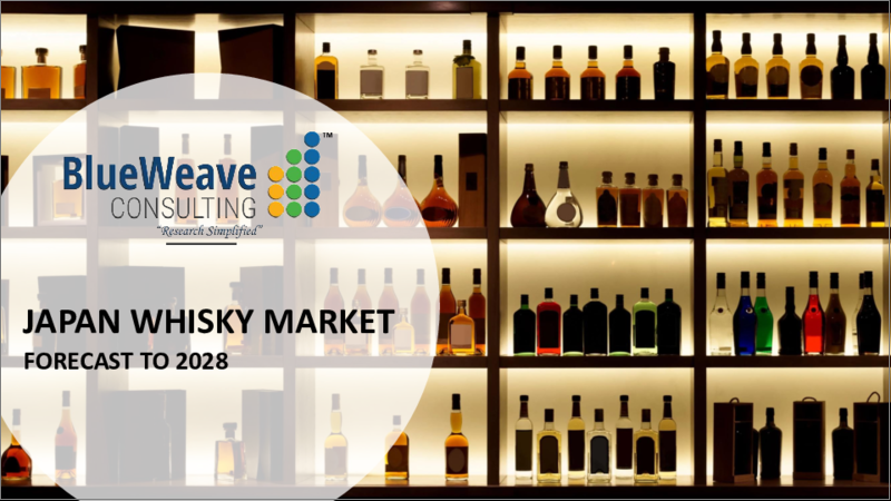 表紙：ウイスキーの日本市場：用途別（商業（ホテル、レストラン/バー/パブ、その他）、家庭）、流通チャネル別（オントレード、オフトレード）の動向分析、競合市場シェア、および予測（2018年～2028年）