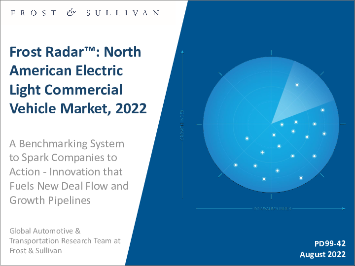 表紙：Frost Radar：北米の電気小型商用車市場（2022年）