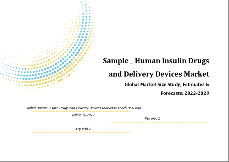 表紙：ヒトインスリン製剤とデリバリーデバイスの世界市場規模調査、薬剤タイプ別、デバイスタイプ別、地域別予測2022-2028