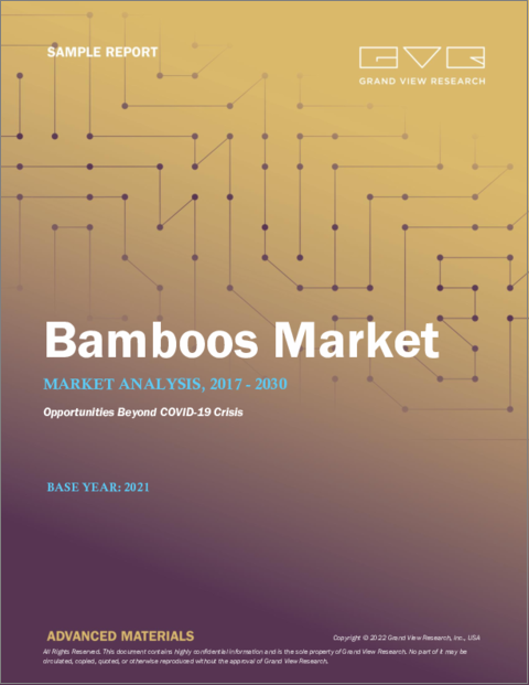 表紙：竹の市場規模、シェア、動向分析レポート：用途別（原料、工業製品、家具、シュート）、地域別（北米、欧州、アジア太平洋、中東・アフリカ、中南米）、セグメント別予測、2022年～2030年